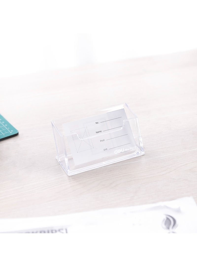 Deli E7623 Business Card Holder 鈥?Transparent GPPS 鈥?ideal for organizing and displaying business cards on your desk - Image 5
