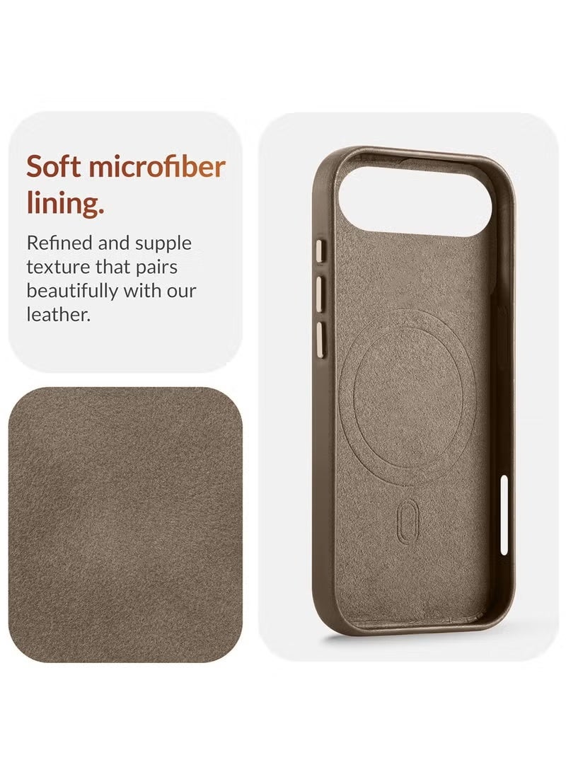 TIGER Apple iPhone Air 5G 2025 Case – Premium Luxury Leather Magnetic Back Cover with MagSafe Wireless Charging Compatibility | Shockproof Anti-Drop Protection | Slim Fit Durable Design with Anti-Slip Grip | Dark Brown – Model MCMPMN - Image 2