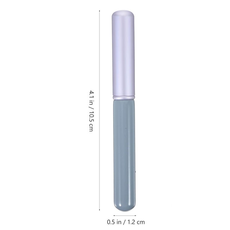 SHOWERORO 2pcs Mini Portable Lip Brush Set with Cap White Jade and Wisteria Colors Lipstick and Lip Gloss Applicators for Travel On-the-go - Image 2