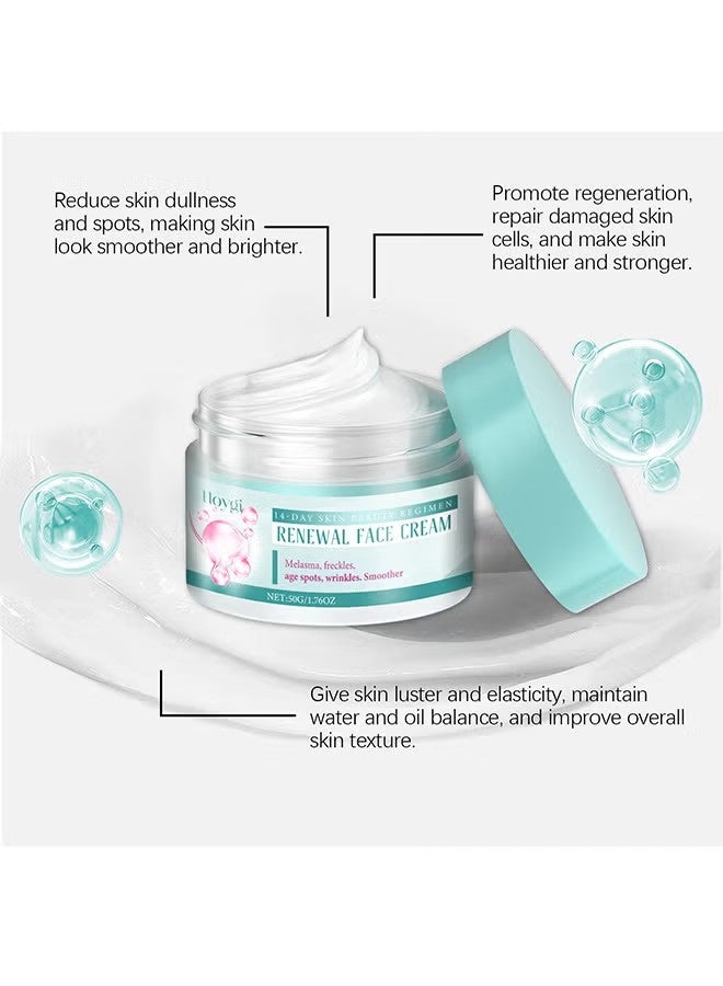 هويجي كريم الوجه 14-Day Skin Beauty Regimen Melasma, البقع العمرية البقع, التجاعيد أكثر سلاسة, كريم البقع الداكنة, لعلاج البقع والبقع لجميع أنواع الجلد, كريم الوجه المضادة للتجاعيد - Image 4