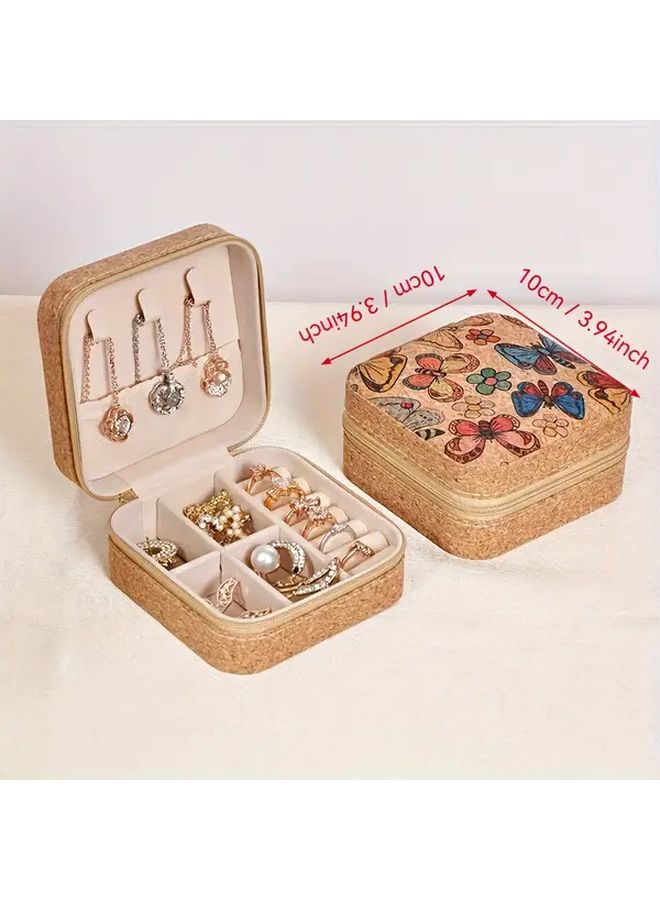 Free Swimming Fish Portable Jewelry Box with Zipper Closure and Multiple Compartments - Image 4