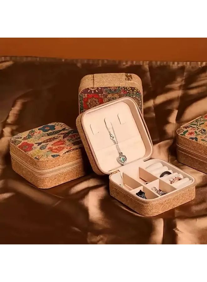 Free Swimming Fish Portable Jewelry Box with Zipper Closure and Multiple Compartments - Image 2