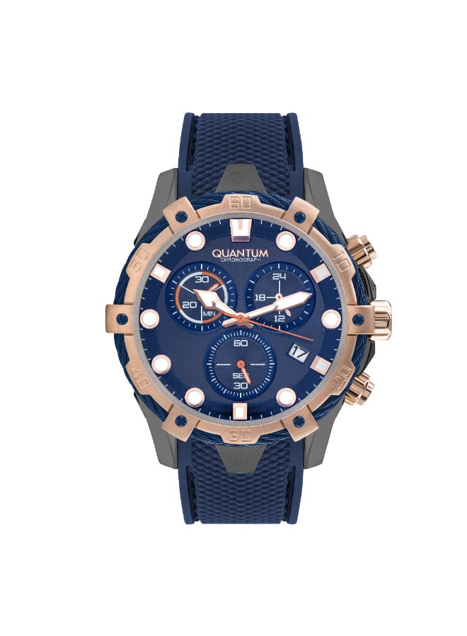 Quantum Men's Silicone Chronograph Watch HNG1019.969 - 49 mm - Image 1