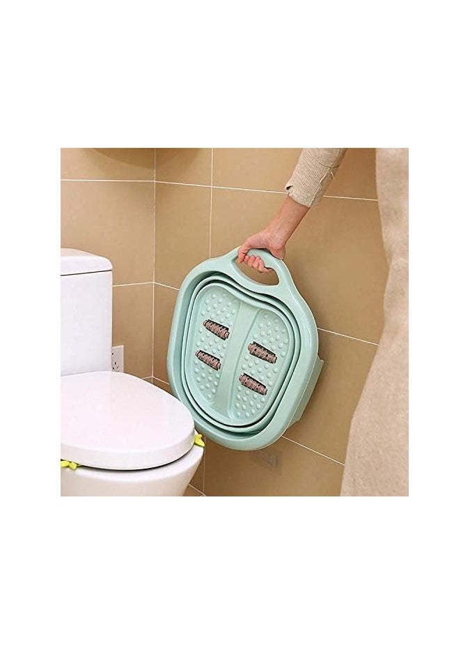 Kimaya Foot Soak, Stress Relief Collapsible Foot Spa, Foot Soak Bath Tub with Massaging Rollers, Spa Basin for Soaking Tired & Sore Feet, Green  - Image 5