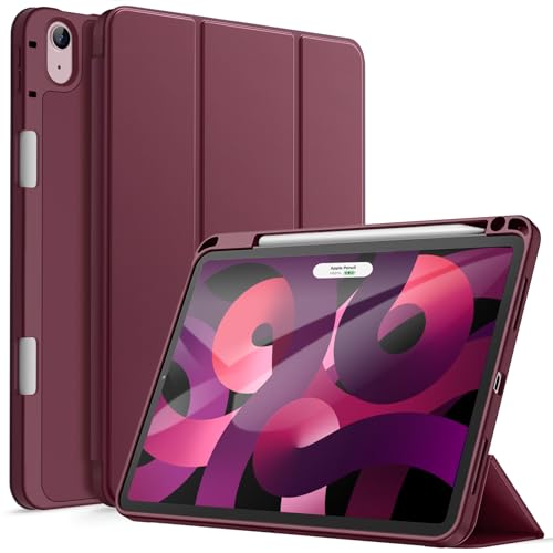 JETech Case for iPad Air 11Inch M4M3M2 202620252024 iPad Air 54 20222020 5th4th Generation 109Inch with Pencil Holder Slim Tablet Cover with Soft TPU Back Auto WakeSleep Wine - Image 1