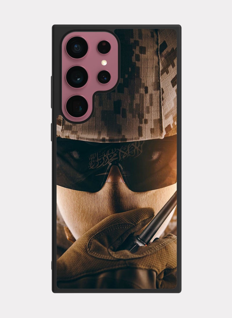 PXLAAT Samsung Galaxy S22 Ultra case cover Saudi Soldier - Image 1