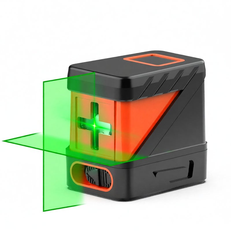 Green Laser Level: 2 Green Lines Compact Lightweight Portable - Optical Glass Clear Light Self-Test Calibration for Indoor Outdoor Construction DIY Projects - Image 1