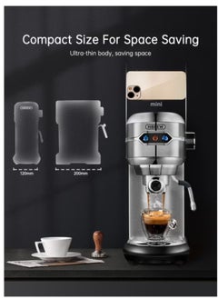 HiBREW HiBREW Coffee Maker Cafetera 19 Bar Inox Semi Automatic Super Slim ESE POD& Powder Espresso Cappuccino Machine Hot Water H11  - Image 2
