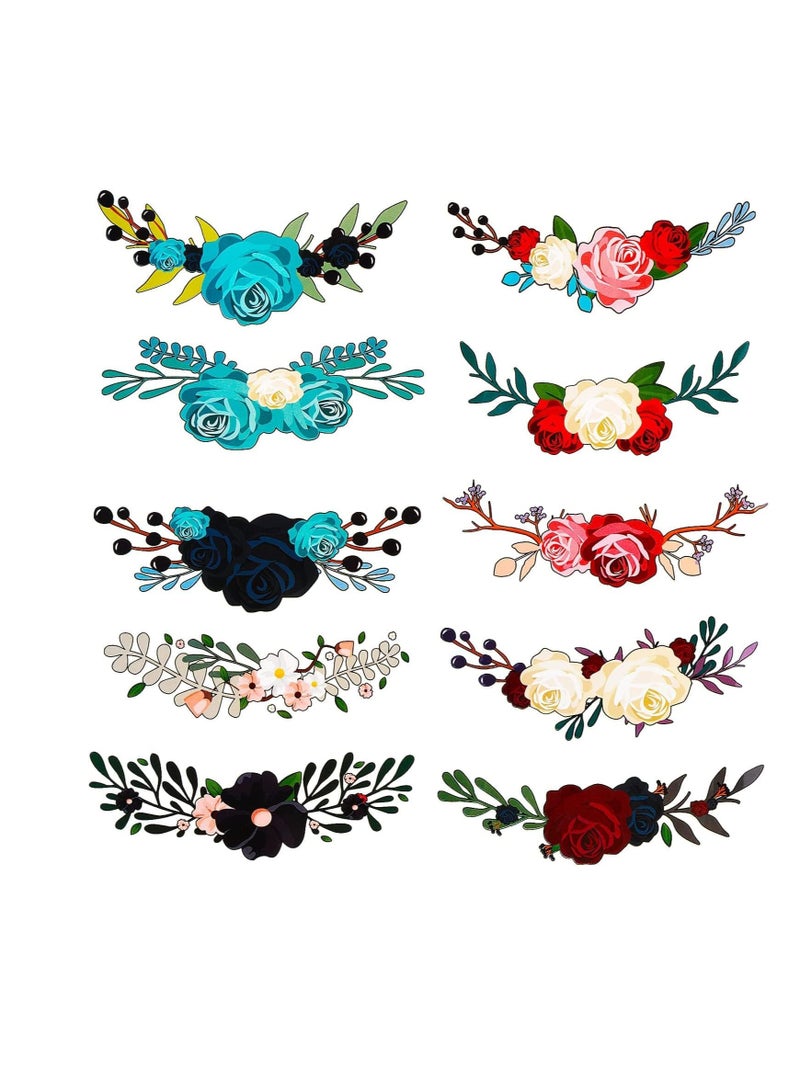 SYOSI 30PCS Flower Iron on Sticker Heat Transfer Patches 10 PCS Appliques Decals for TShirt Jeans Backpacks Jackets Dress Clothing Art Decoration Accessories  - Image 1