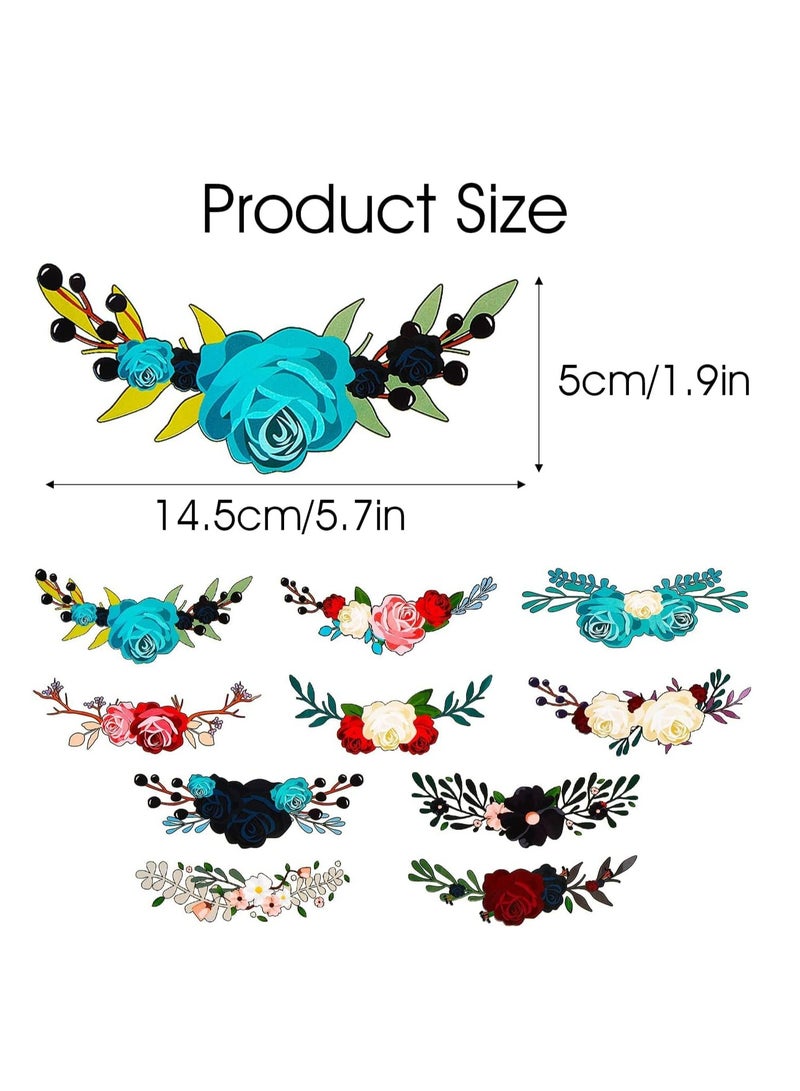 SYOSI 30PCS Flower Iron on Sticker Heat Transfer Patches 10 PCS Appliques Decals for TShirt Jeans Backpacks Jackets Dress Clothing Art Decoration Accessories  - Image 5