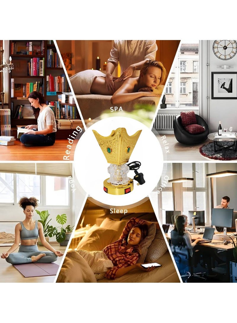 Bakhoor BoSidin Electric Oud Burner – Elegant Crystal Base Design with Dual Switch Control – Stylish Mabkhara for Home, Office & Gift Use - Image 5