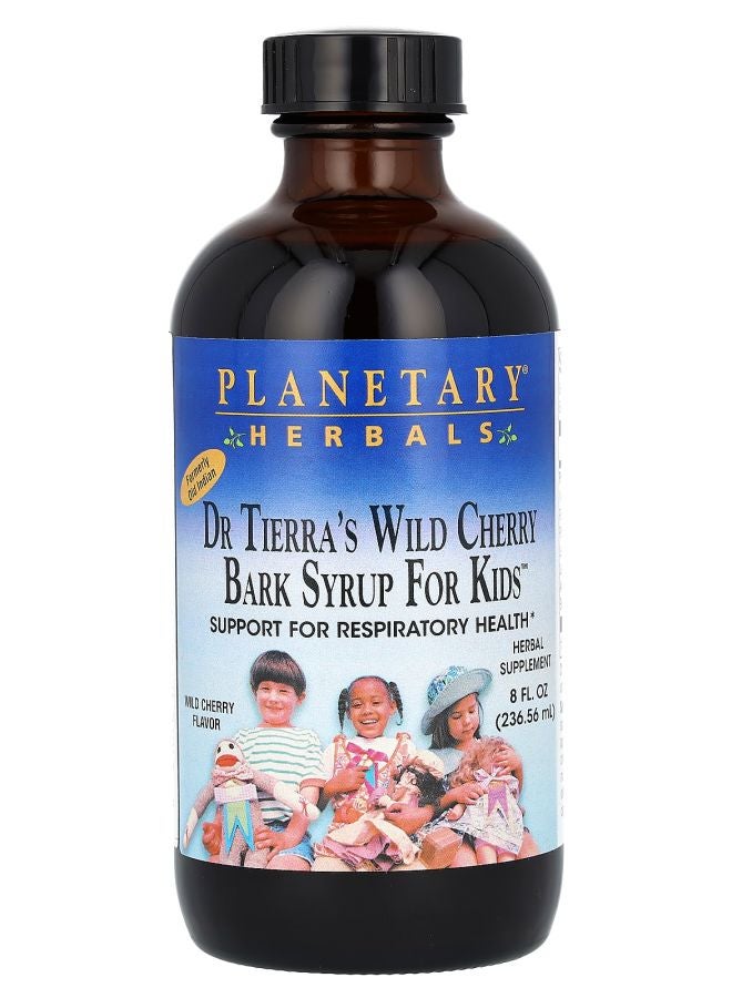 PLANETARY HERBALS Dr. Tierra's Wild Cherry Bark Syrup For Kids Wild Cherry 8 fl oz (236.56 ml) - Image 1