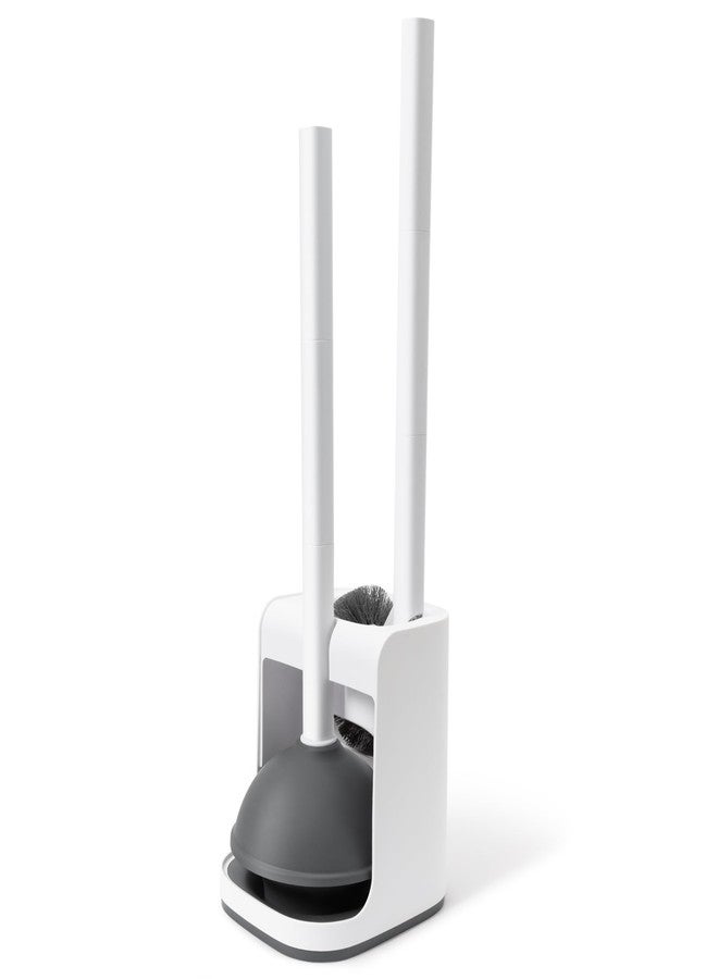 IVYROLL Toilet Brush and Plunger Set Hidden, S-Shaped Toilet Brush Plunger Combo, Perfect for Homes, Apartments & Bathrooms - Image 1