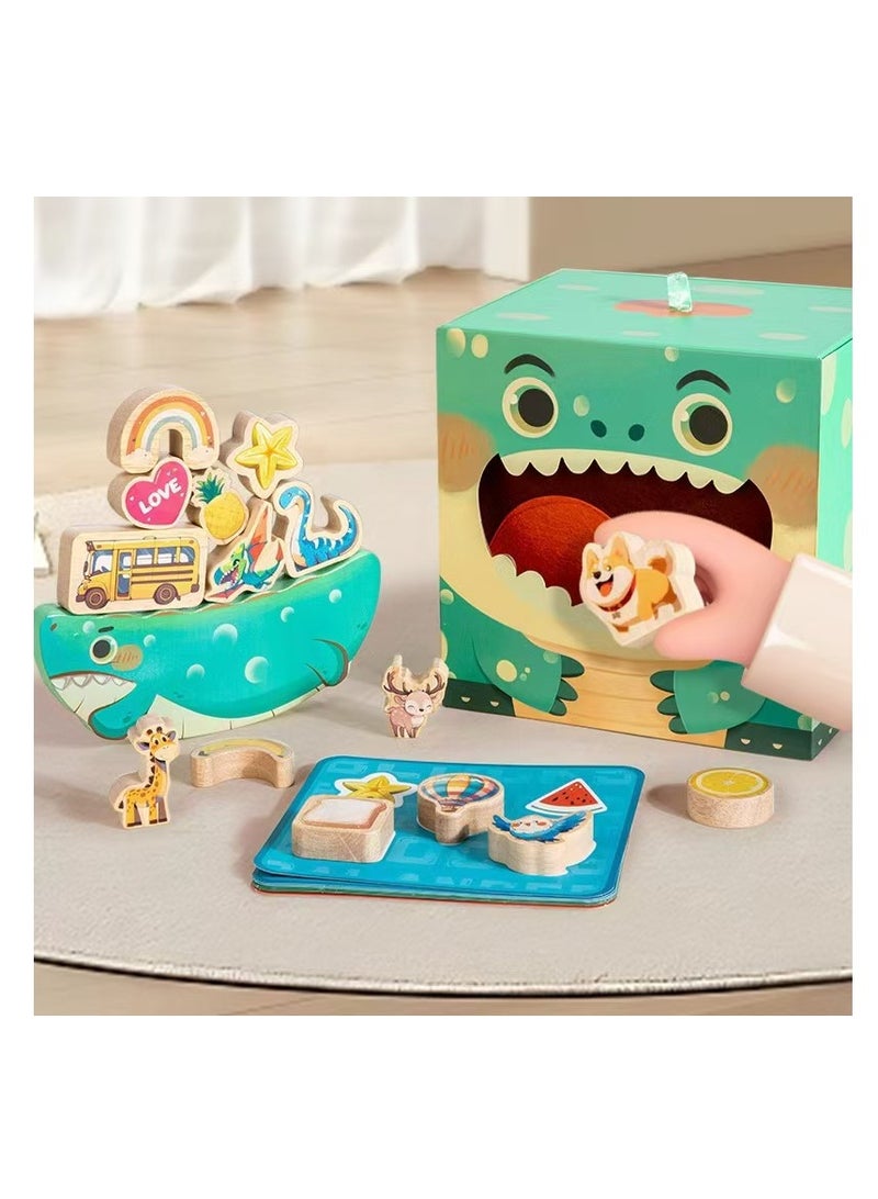 Factory Price سعر المصنع مجموعة ألعاب فوازير الإفطار الخشبية الياقوتية - Image 3