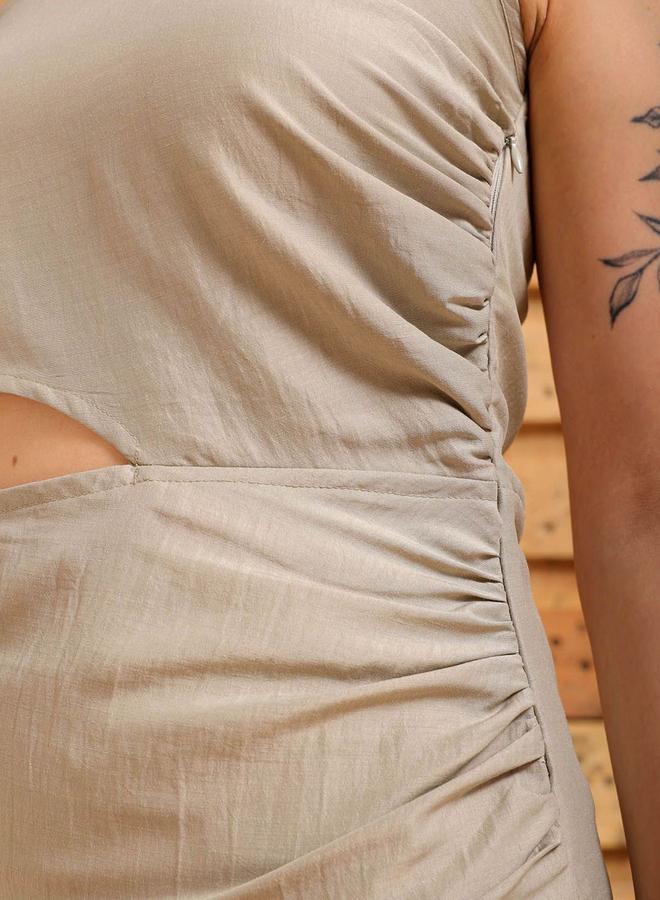 Freehand Women Grey One Shoulder Neck Maxi Dress - Image 3