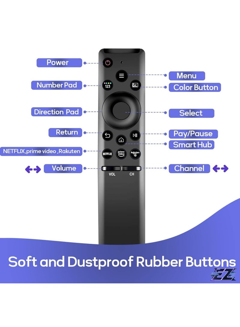 ELTRAZONE Universal Remote Control for All Samsung Smart TV, Replacement Remote Control for Samsung LCD LED UHD QLED with Netflix Prime Video Buttons with battery - Image 2