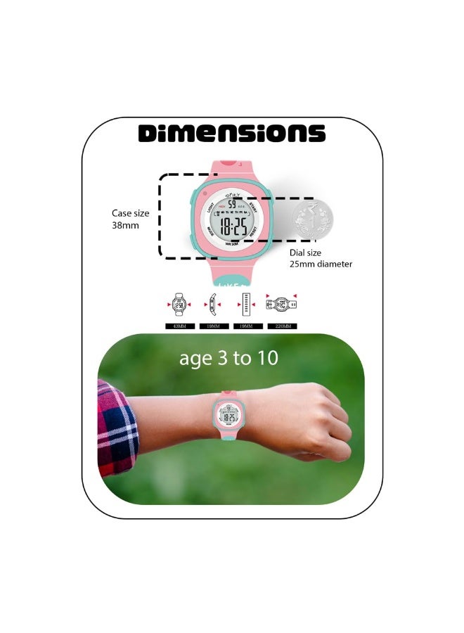 SPIKY Digital Sports Watch for Kids | Multifunctional, Luminous Display, Alarm | Water Resistant & Printed Silicone Strap | Best Birthday Gift Wrist Watches for Girls & Boys | Age 2-14 yrs - Image 2