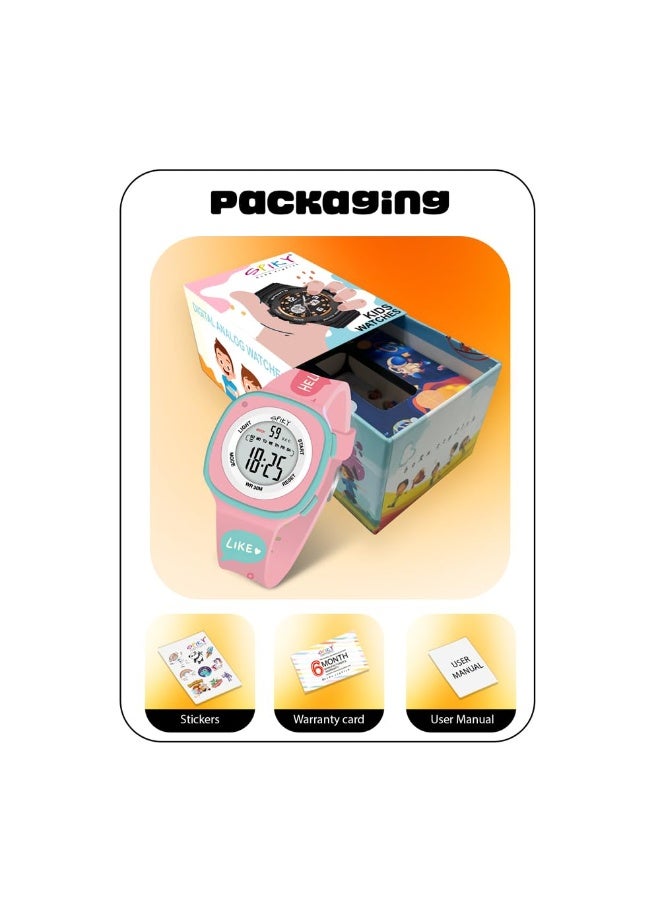 SPIKY Digital Sports Watch for Kids | Multifunctional, Luminous Display, Alarm | Water Resistant & Printed Silicone Strap | Best Birthday Gift Wrist Watches for Girls & Boys | Age 2-14 yrs - Image 4