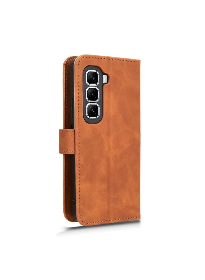 Zaboon Case For Infinix Hot 50 Pro Skin Feel Magnetic Flip Leather Phone Case - Image 3