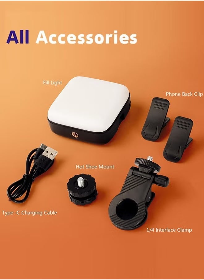 TIGER Selfie Light with Front & Back Clip – 3000-9900K Dimmable LED Portable Phone Light, 2000mAh Rechargeable Video Light for Phone Camera, Laptop, TikTok, Makeup & Photography – Adjustable Brightness for Perfect Lighting - Image 3