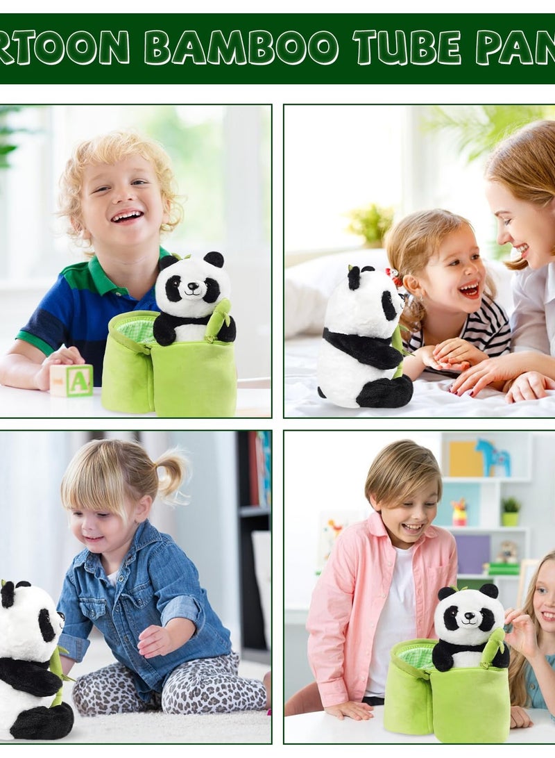 Excefore Panda Stuffed Animals, 2 in 1 Bamboo Tube Panda Plush And Pillow, Soft Plush Toy For Tummy Time, Babies' Play, And Cuddles, Adorable Gift For Boys And Girls - Image 2