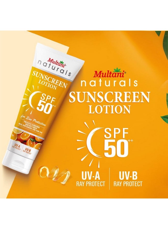 Multani لوشن واقي من الشمس مولتاني ناتشورالز SPF 50++ | طيف واسع UVA/UVB | حماية من الضوء الأزرق | بدون أثر أبيض | مقاوم للماء، خفيف للغاية وغير لزج | للبشرة الدهنية، الجافة والحساسة | للنساء والرجال | خالي من البارابين، والزيوت المعدنية والكبريتات | 100 مل - Image 3