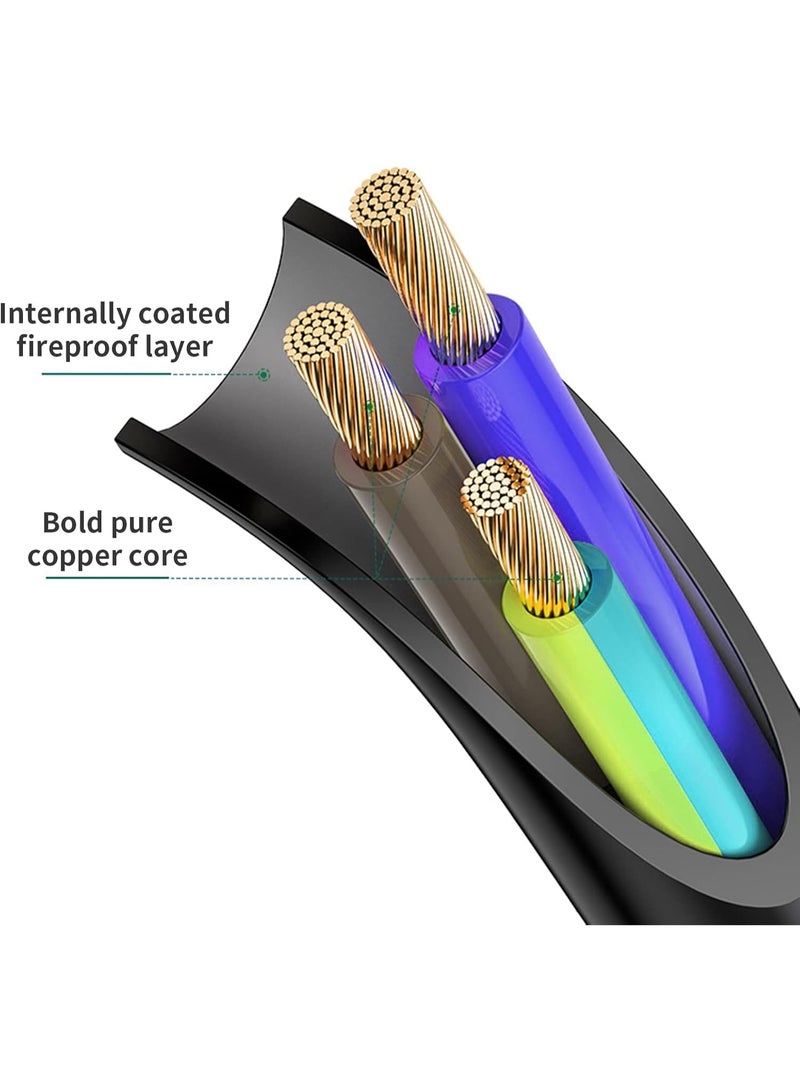 UK 3-Pin to C5 Power Cable (Mickey Mouse) - Fused Laptop Charger Lead for Dell, HP, Lenovo, Acer & Asus - Durable Cloverleaf Replacement Cord (Black) - Image 2