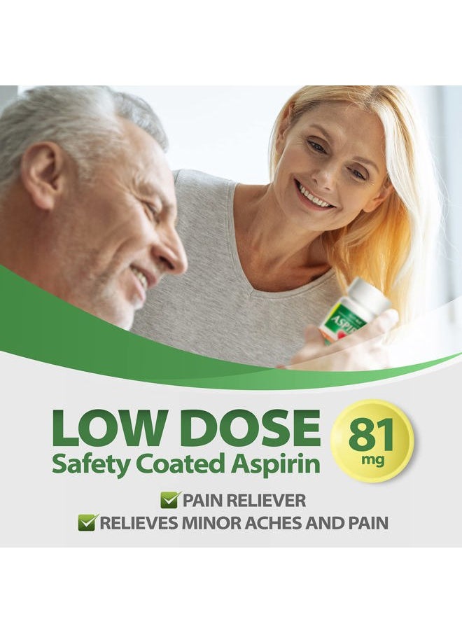 HealthA2Z ® Aspirin 81 mg | Low Strength | Enteric Coated | Pain Relief | Reduces Minor Aches Muscle Pain & Cramps | Fever Reducer | Reduces Headache (365 Counts)  - Image 5
