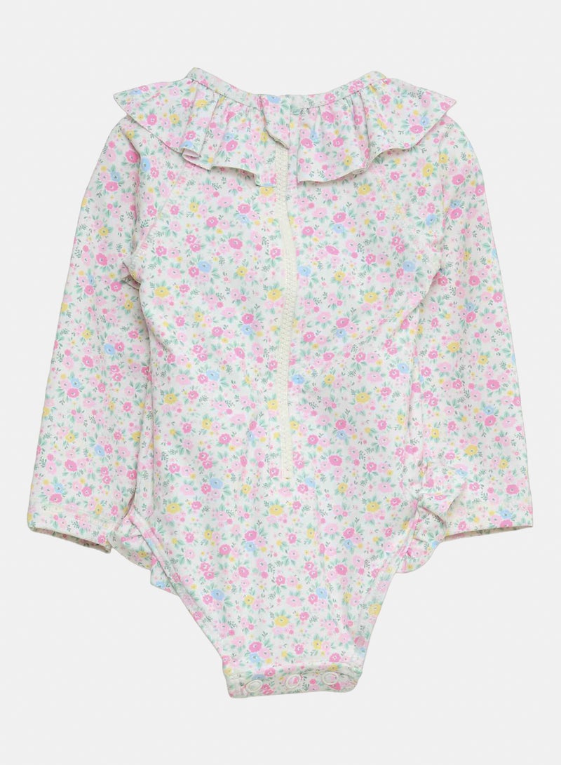 Kiabi Long-Sleeve Swimsuit Onesie White - Image 4
