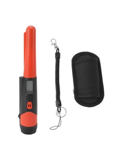 Metal Detector Pinpointer IP66 Waterproof Handheld Pin Pointer Wand with LCD Screen for Treasure Hunting Gold Detecting Built in Flashlight Orange
