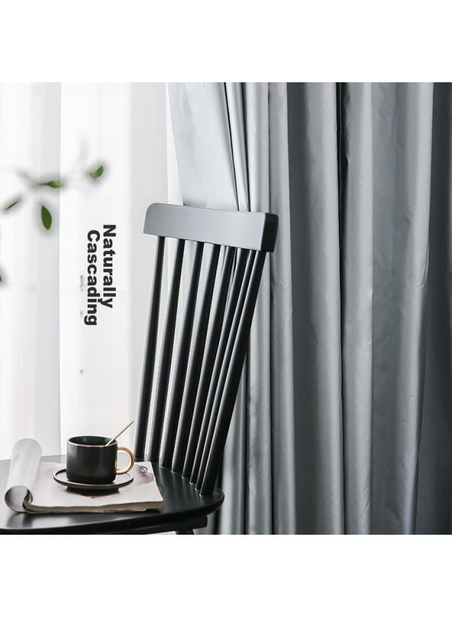 Mingju Fabric Curtains, Blackout Curtains, Thickened Oxford Curtain Fabric, Sun-blocking, Hook-style, 2.5*1.8 Single Panel - Image 4