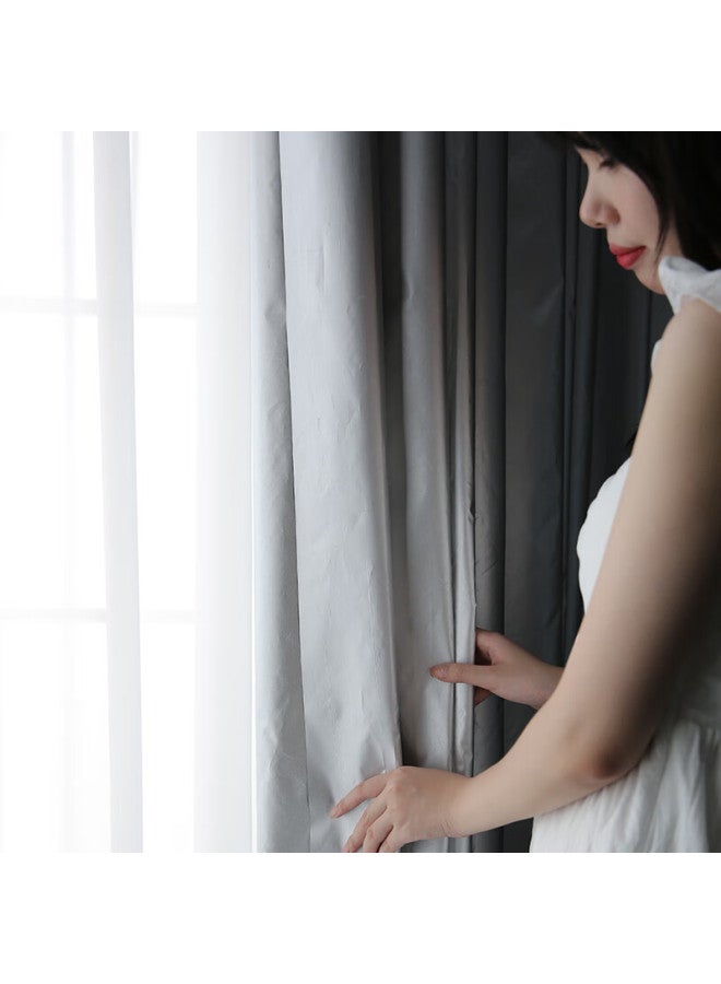 Mingju Fabric Curtains, Blackout Curtains, Thickened Oxford Curtain Fabric, Sun-blocking, Hook-style, 2.5*1.8 Single Panel - Image 2