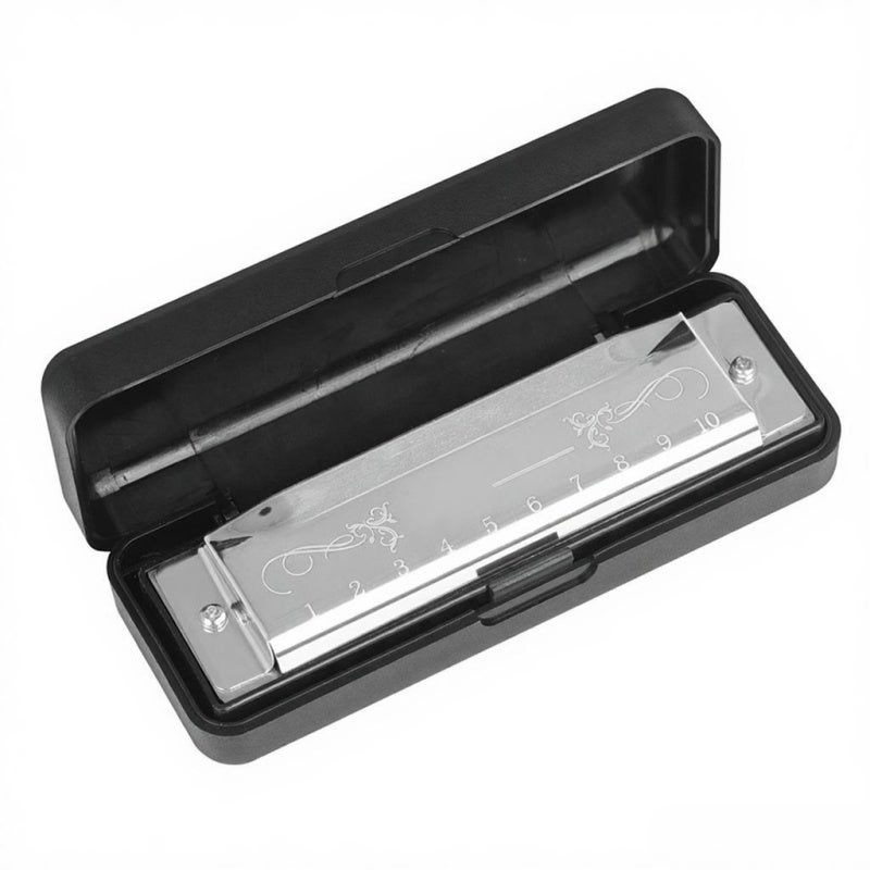 IRIN 10-Hole Harmonica Key of C 20-Tone Musical Gift with Storage Case for Beginner Student - Image 1