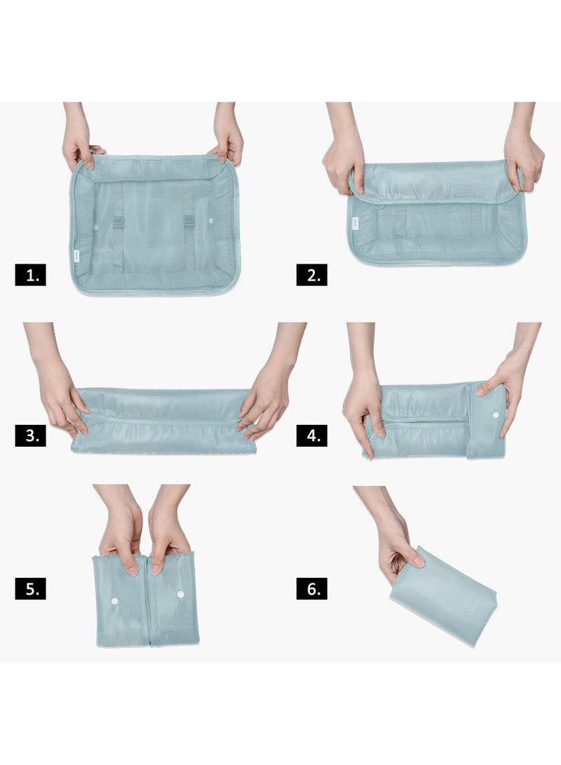 rayze 7-Piece Travel Organizer Set - Waterproof Packing Cubes with Compression Bags & Zippered Storage | Reusable Luggage Organizer for Suitcases, Clothes & Travel Accessories - Image 2