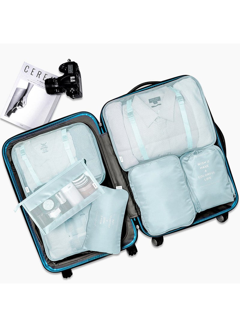 rayze 7-Piece Travel Organizer Set - Waterproof Packing Cubes with Compression Bags & Zippered Storage | Reusable Luggage Organizer for Suitcases, Clothes & Travel Accessories - Image 4