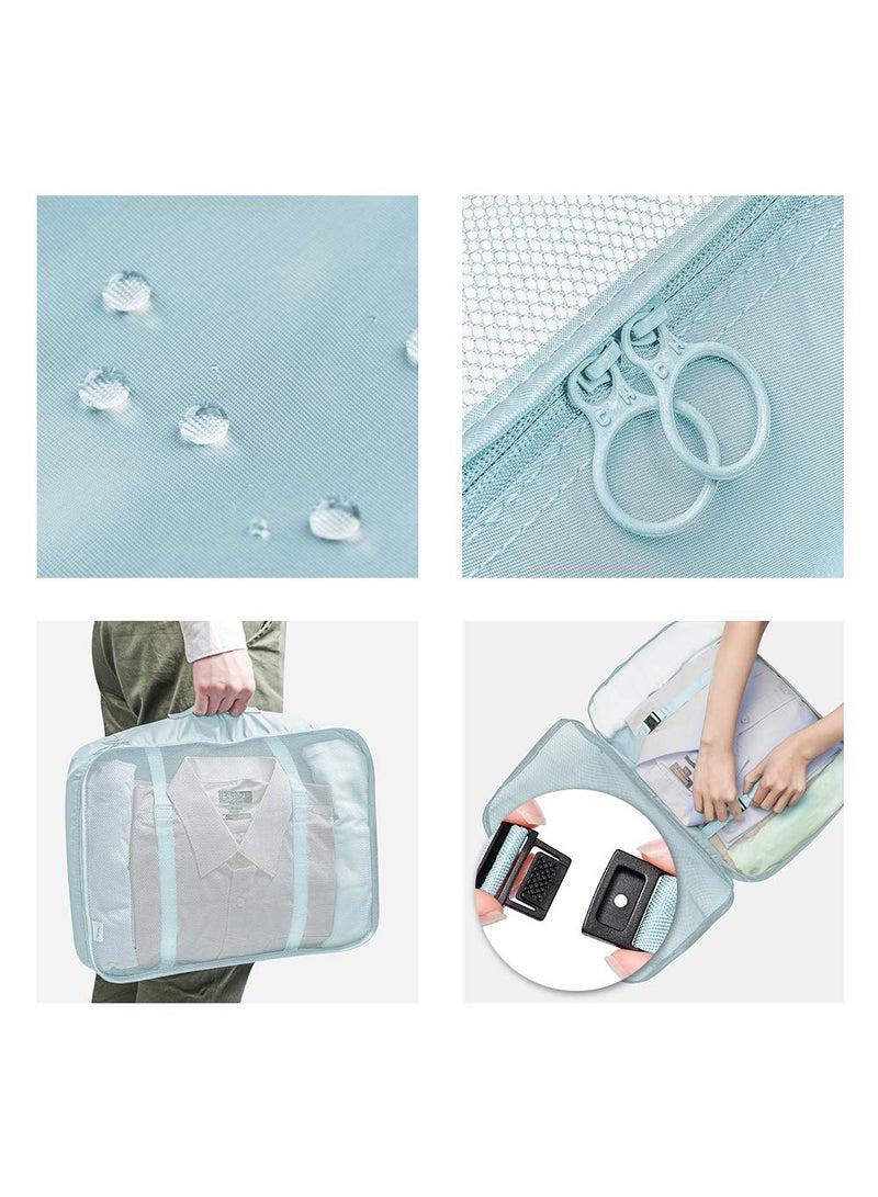 rayze 7-Piece Travel Organizer Set - Waterproof Packing Cubes with Compression Bags & Zippered Storage | Reusable Luggage Organizer for Suitcases, Clothes & Travel Accessories - Image 5