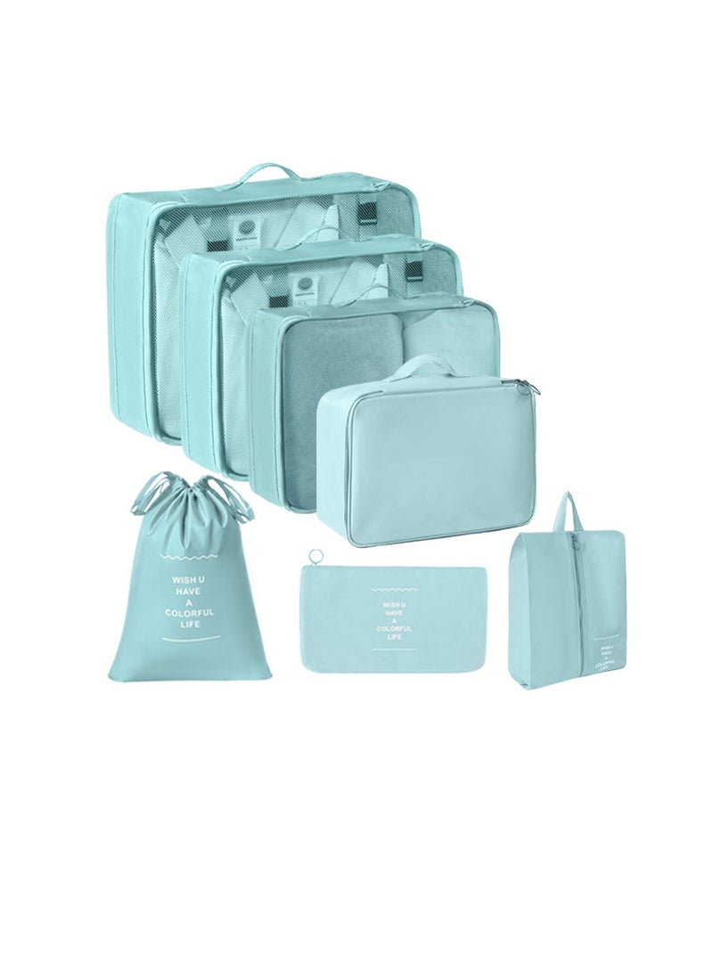 rayze 7-Piece Travel Organizer Set - Waterproof Packing Cubes with Compression Bags & Zippered Storage | Reusable Luggage Organizer for Suitcases, Clothes & Travel Accessories - Image 1
