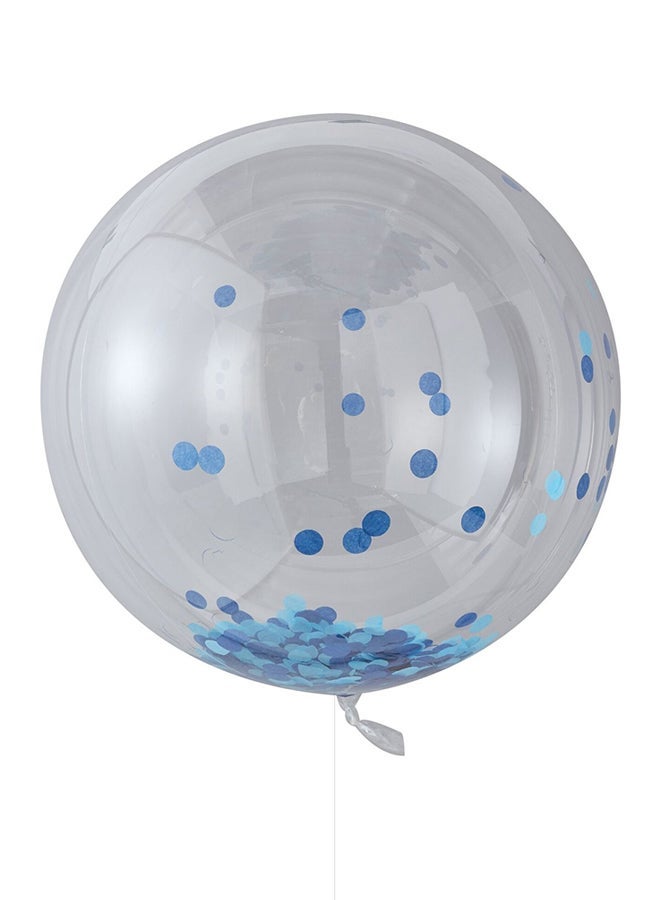 NIBEMINENT 3-Piece 36-Inch Confetti Orb Balloons 11 x 8.5cm - Image 1