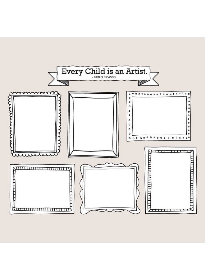 Simple Shapes Kids Art Display Frames Vinyl Wall Sticker - Peel and Stick - by Simple Shapes (Picasso Quote Banner) - Image 2