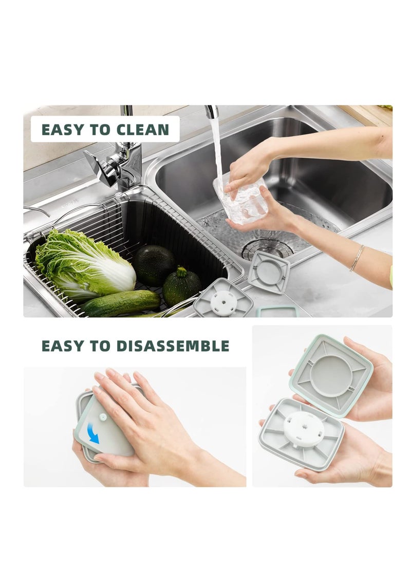 SYOSI حاويات الغذائية المحكم عليها SYOSI مع أغطية مثالية للحبوب وتخزين المؤن تشمل مجموعة حاويات المطبخ المحكم 500 مل و850 مل مجموعة من 2 - Image 5