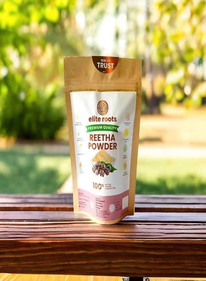 Elite Roots EliteRoots Organic Reetha Powder for Hair Care - 100% Natural & Pure Soapnut Powder | Cleanses Scalp, Promotes Hair Growth & Adds Shine | Chemical-Free Herbal Pack for DIY Hair Masks - Image 2