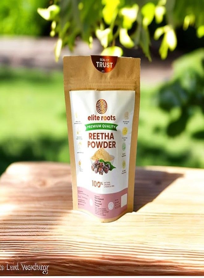 Elite Roots EliteRoots Organic Reetha Powder for Hair Care - 100% Natural & Pure Soapnut Powder | Cleanses Scalp, Promotes Hair Growth & Adds Shine | Chemical-Free Herbal Pack for DIY Hair Masks - Image 3