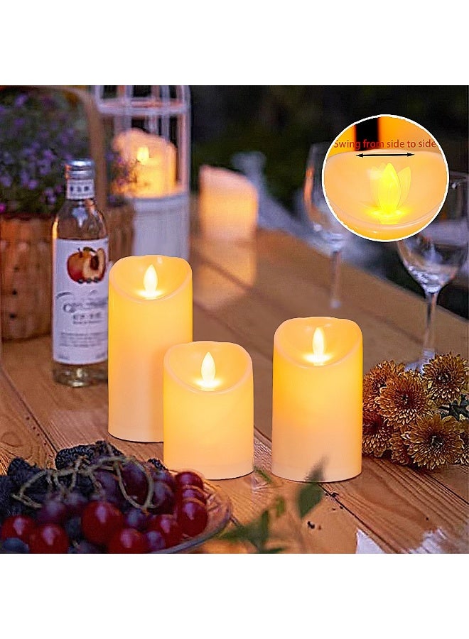 Battery powered flameless LED candles, realistic plastic electric high flicker lights, suitable for indoor and outdoor bookshelves, banquet centers, fireplace decorations, 5-piece set - Image 2