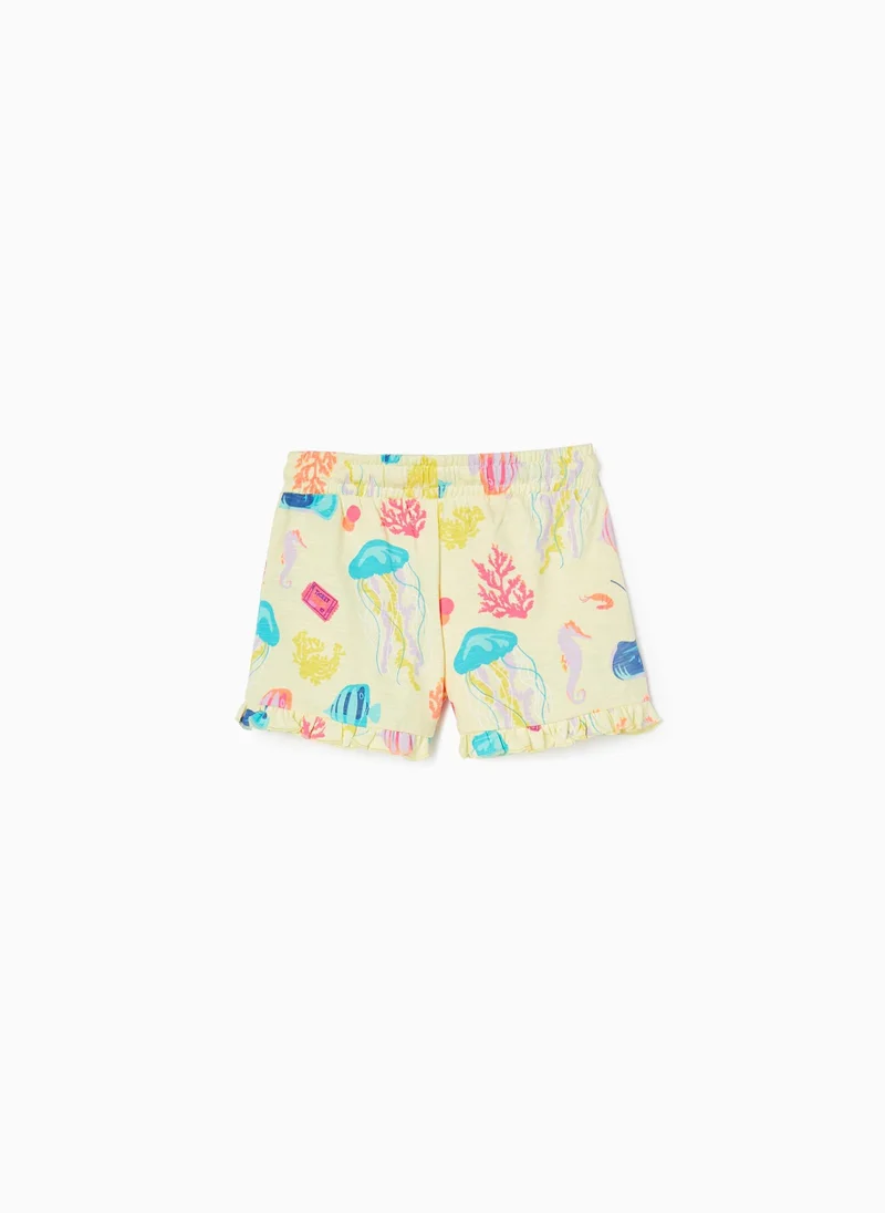 Zippy Zippy Cotton Shorts For Girls Sea Creatures