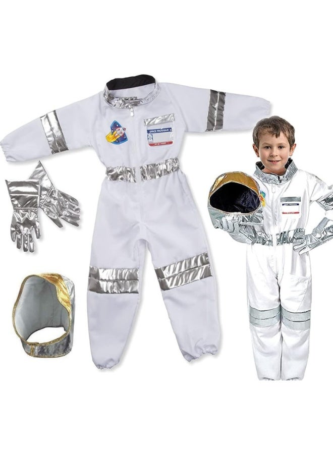 "Kids 3+ year's Astronaut Costume Dress-Up Set – Space Suit with Helmet & Gloves for Boys & Girls – Pretend Play Space Explorer Outfit for Birthday Parties, School Events, Halloween & Fancy Dress (1 Pc – Colour as per Stock) - Image 1