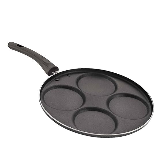Inaara Inaara NonStick Uttapam Tawa 4 Pits 4 Cavities Uttapam Maker Pancake Maker Gas Top Compatible Durable Efficient Cooking Pan  - Image 1