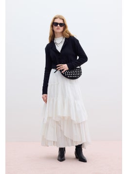 Manuka Layered Boho Voile Skirt Ecru  - Image 4