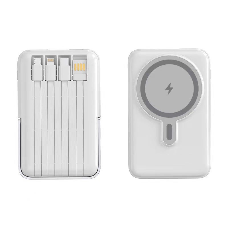 YICOCHI YICOO Magnetic Charging Power Bank with Built-in Cable, 10000mAh Fast Charge, Compact and Portable - Image 1