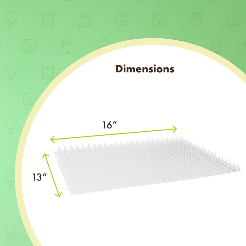 Homarden Cat Deterrent at Home - Pack of 6 Pet Deterrent Mats for Cats and Dogs - Indoor and Outdoor Spike Mats for Pet Training - Durable, Lightweight, Cut-to-Size Design - White, 42 x 34 x 2.5 cm - Image 4