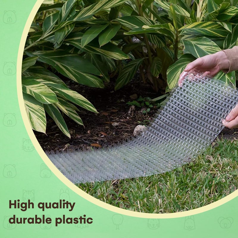 Homarden Cat Deterrent at Home - Pack of 6 Pet Deterrent Mats for Cats and Dogs - Indoor and Outdoor Spike Mats for Pet Training - Durable, Lightweight, Cut-to-Size Design - White, 42 x 34 x 2.5 cm - Image 2